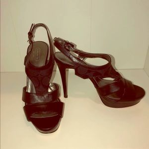 Coach black heels